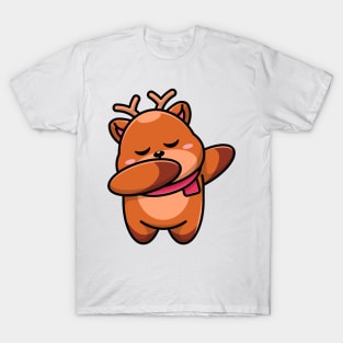 Cute baby deer dabbing cartoon T-Shirt